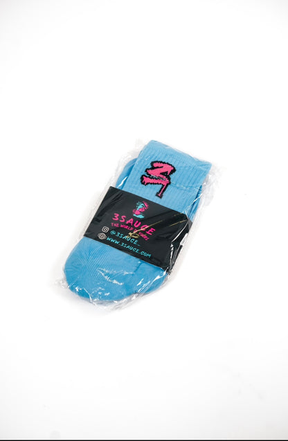 Blue cotton socks