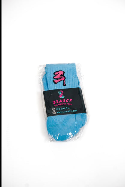 Blue cotton socks